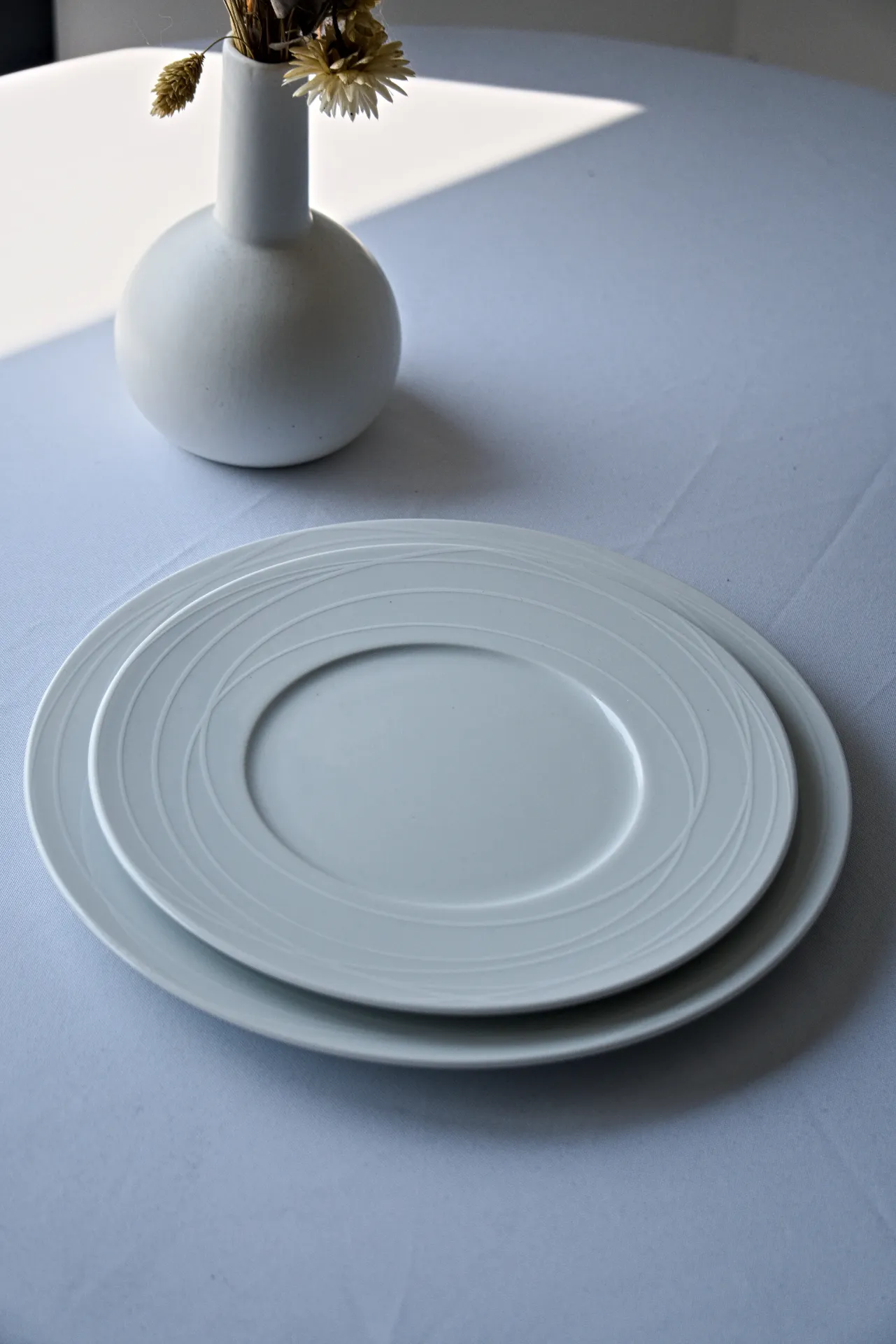 [2043] Ass Porcelaine dessert/fromage Onde Ø 23