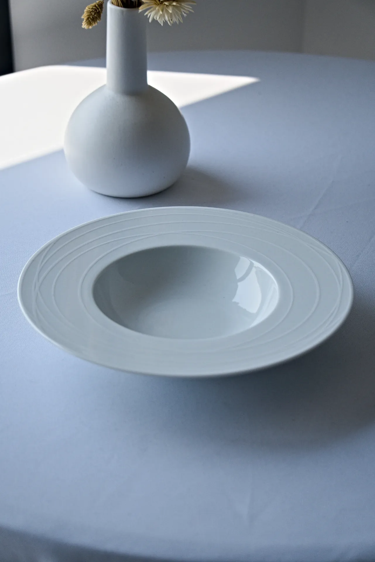 [2045] Assiette Creuse Porcelaine Onde Ø 23