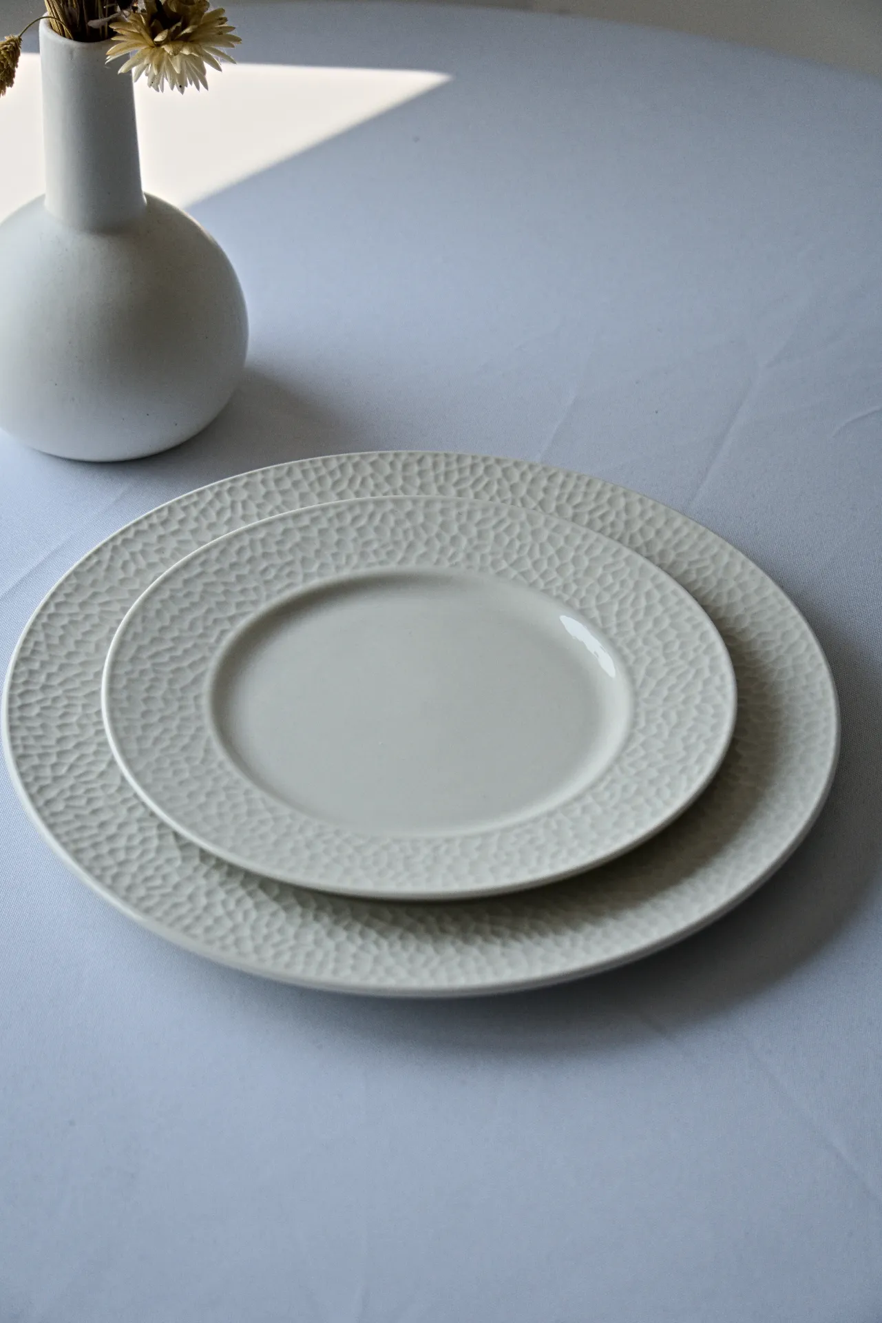 Assiette Dessert Martelé Porcelaine Ø20