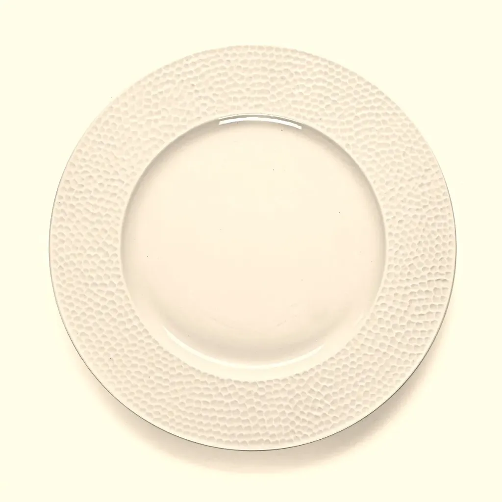 Assiette Plate Martelé Porcelaine Ø27