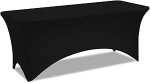 [1017] Housse Noire Lycra pour Table 180 cm