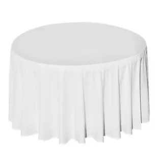 [1019] Nappe ronde blanche polyester Ø 290